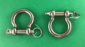 US Stainless Anti-Off Shackles Stainless Steel 316 Anchor Chain 1/4" or 6mm by 6' Long with Anti-Off Shackles