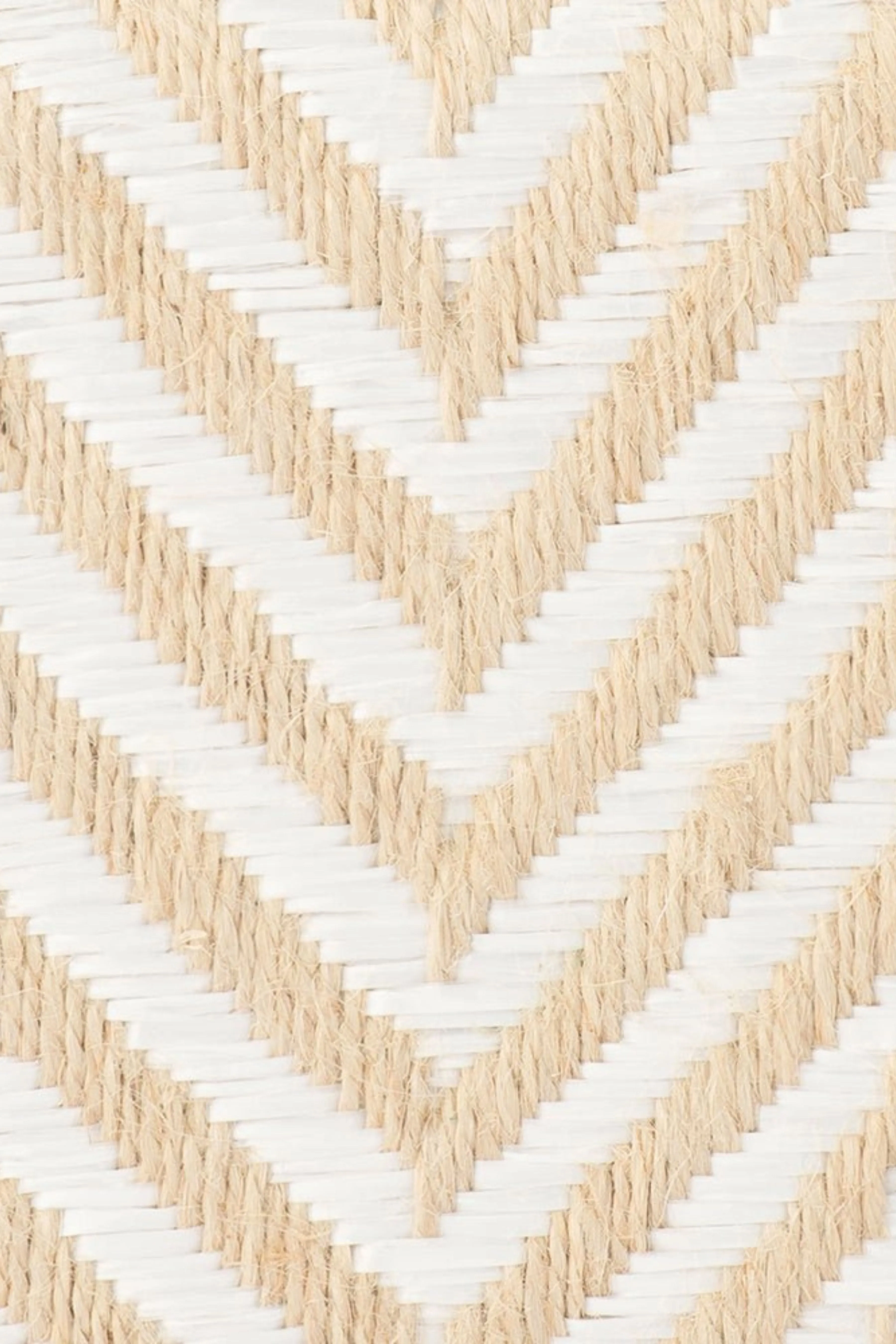 Valeria Chevron Clutch - White
