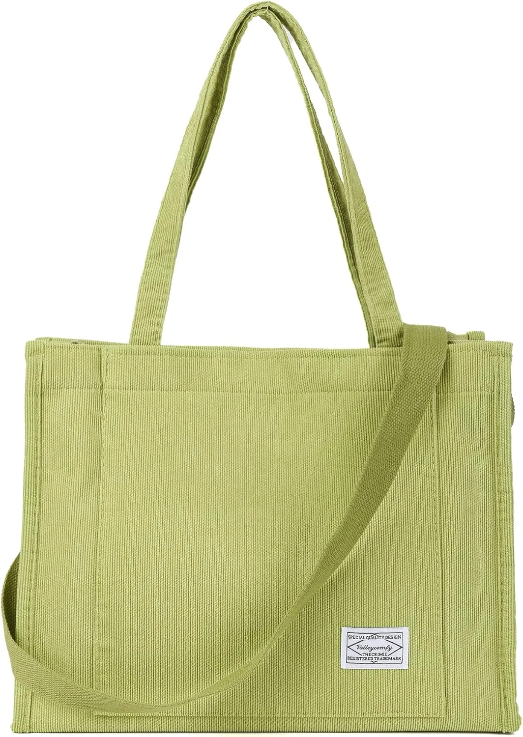 Valleycomfy Tote Bag for Women Corduroy Crossbody Tote Bag Purse Women Travel Shoulder Bags Work Handbags Everyday Hobo Bag