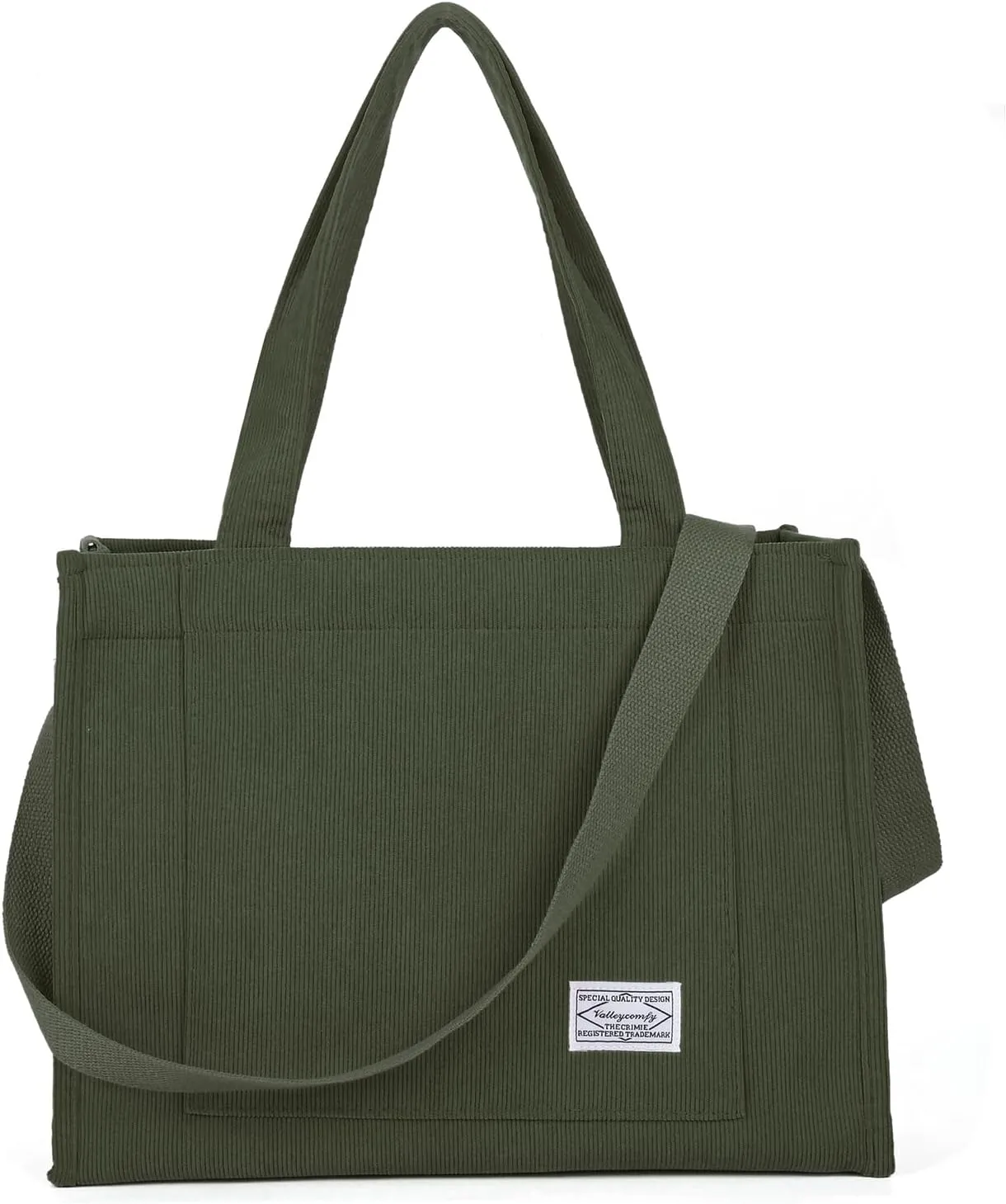 Valleycomfy Tote Bag for Women Corduroy Crossbody Tote Bag Purse Women Travel Shoulder Bags Work Handbags Everyday Hobo Bag
