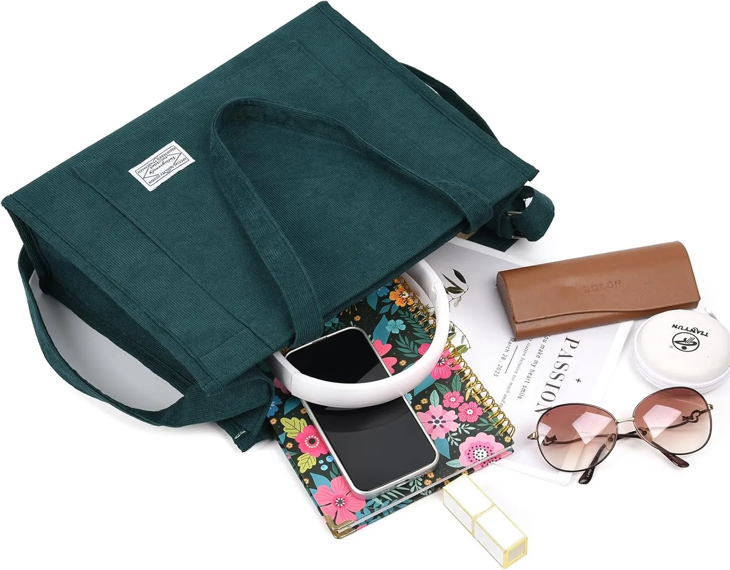 Valleycomfy Tote Bag for Women Corduroy Crossbody Tote Bag Purse Women Travel Shoulder Bags Work Handbags Everyday Hobo Bag