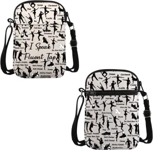 VAMSII Tap Dancing Lover Gift I Speak Fluent Tap Crossbody Bag Tap Dancer Travel Bag Tap Dance Teacher Appreciation Gift