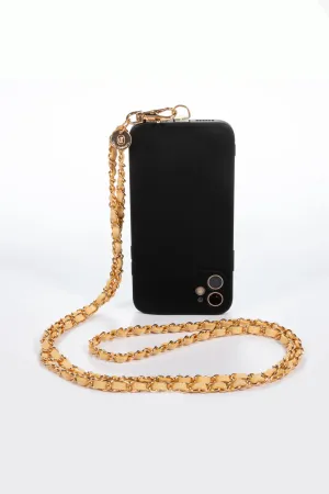 Vanilla Beige   Gold Crossbody Phone Chain