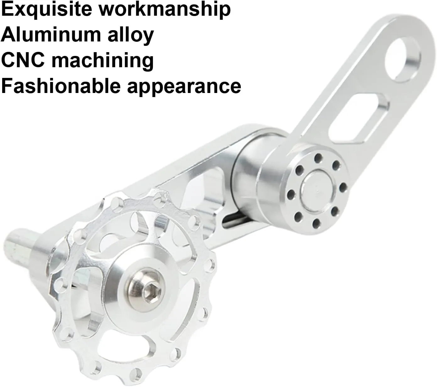 VBESTLIFE Single Speed Chain Tensioner, Aluminum Alloy Folding Bike Chain Stabilizer Bike Chain Tensioner for Single Speed Folding Bike