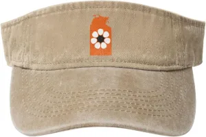 Vintage Flag Map of Northern Territory Sun Visor Hats for Women Men Cotton Adjustable Sports Empty Top Golf Cap