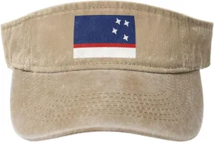 Vintage Flag of Patagonia Sun Visor Hats for Women Men Cotton Adjustable Sports Empty Top Golf Cap