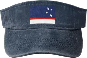 Vintage Flag of Patagonia Sun Visor Hats for Women Men Cotton Adjustable Sports Empty Top Golf Cap