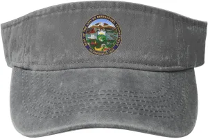 Vintage Seal of Bridgeport, Connecticut Sun Visor Hats for Women Men Cotton Adjustable Sports Empty Top Golf Cap