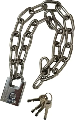 WANLIAN Bike Lock Chain,Motorcycle Chain Lock,uncuttable Chain and Lock,for Motorcycles, Bicycle Chain Lock, Fences, Glass Doors, Safety Chain Locks (6x500mm)
