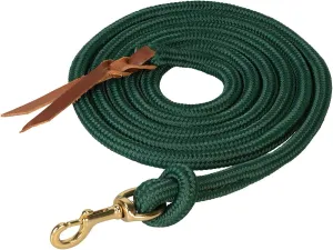 Weaver Leather Poly Cowboy Lead with Snap, Hunter Green, 5/8" x 10'