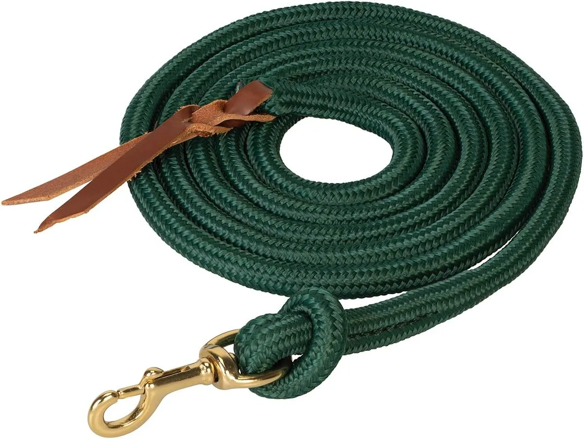 Weaver Leather Poly Cowboy Lead with Snap, Hunter Green, 5/8" x 10'