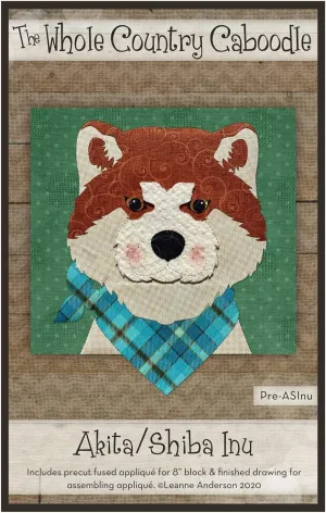 Whole Country Caboodle Akita/Shiba Inu Fused Applique Pack Pattern, None