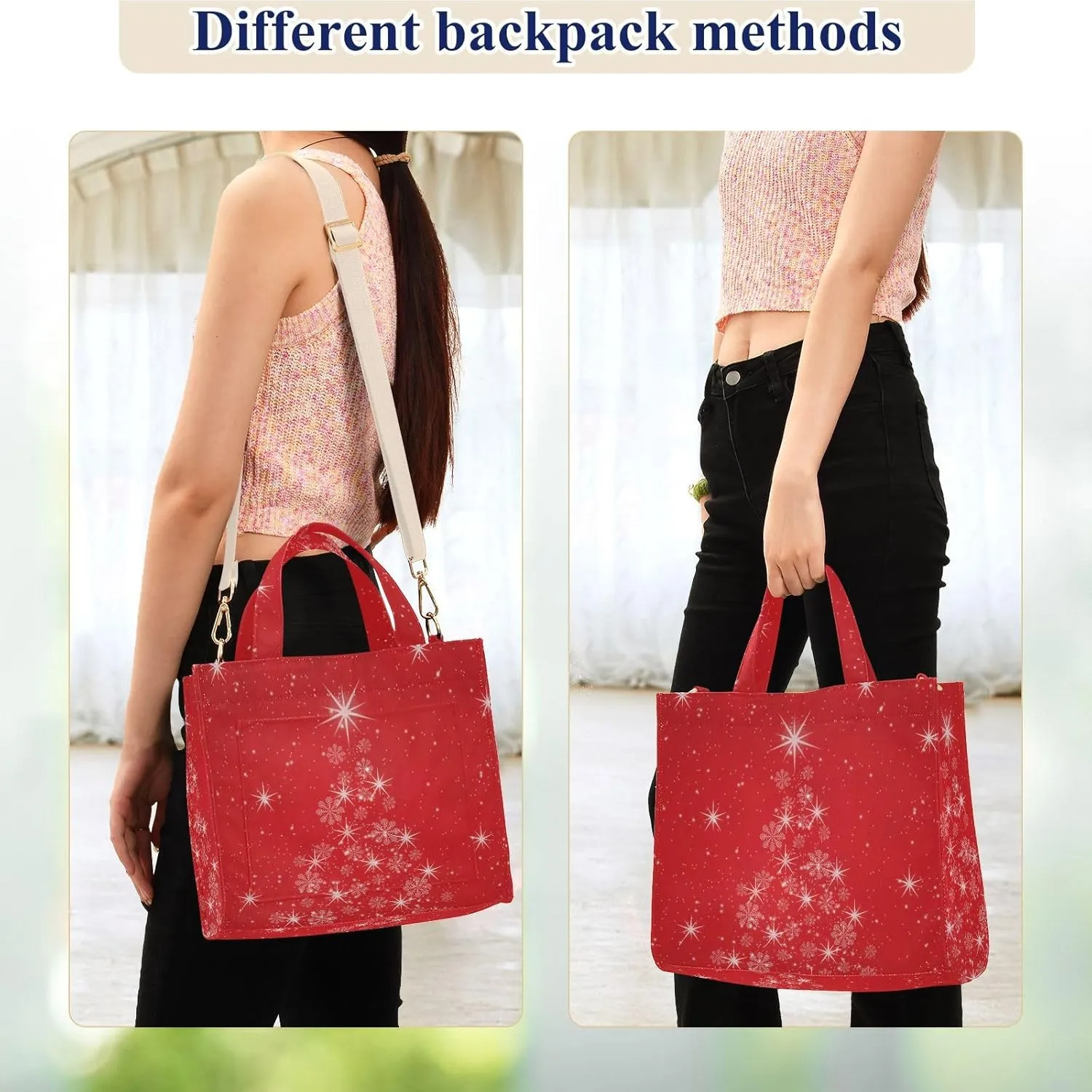 WIHVE Tote Bag for Women Corduroy Handbag Fashion Crossbody Bag