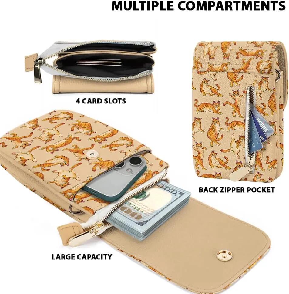 WIRESTER Small Crossbody Cell Phone Bag, Cute Shoulder Bag, Fashionable Bag for Walking, Traveling, Shopping, Working