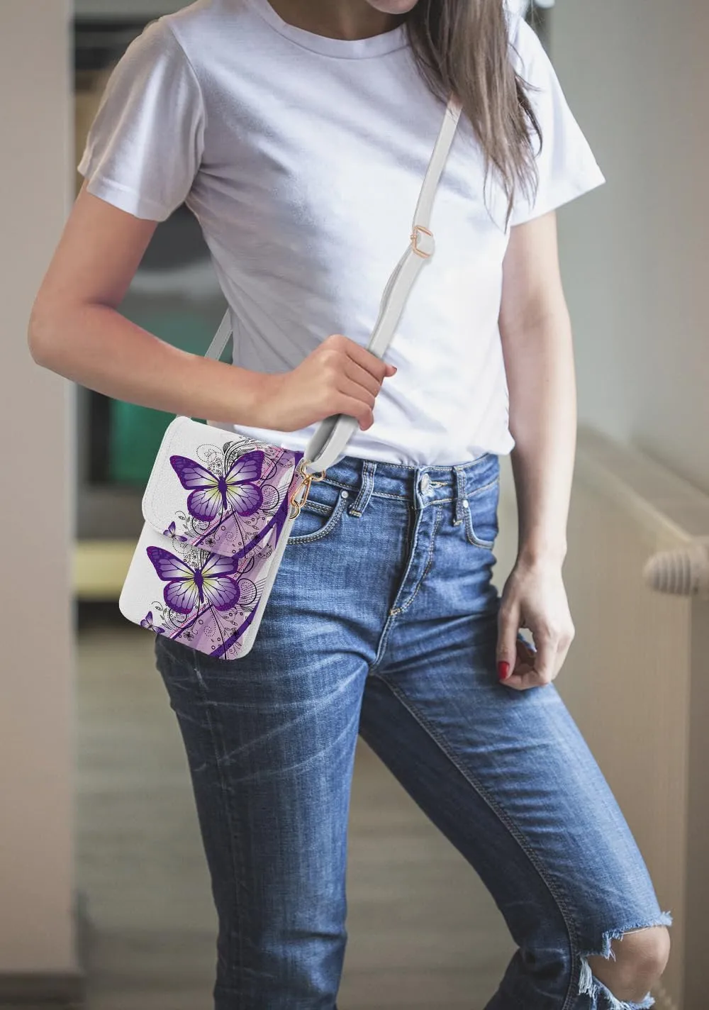 WIRESTER Small Crossbody Cell Phone Bag, Cute Shoulder Bag, Fashionable Bag for Walking, Traveling, Shopping, Working