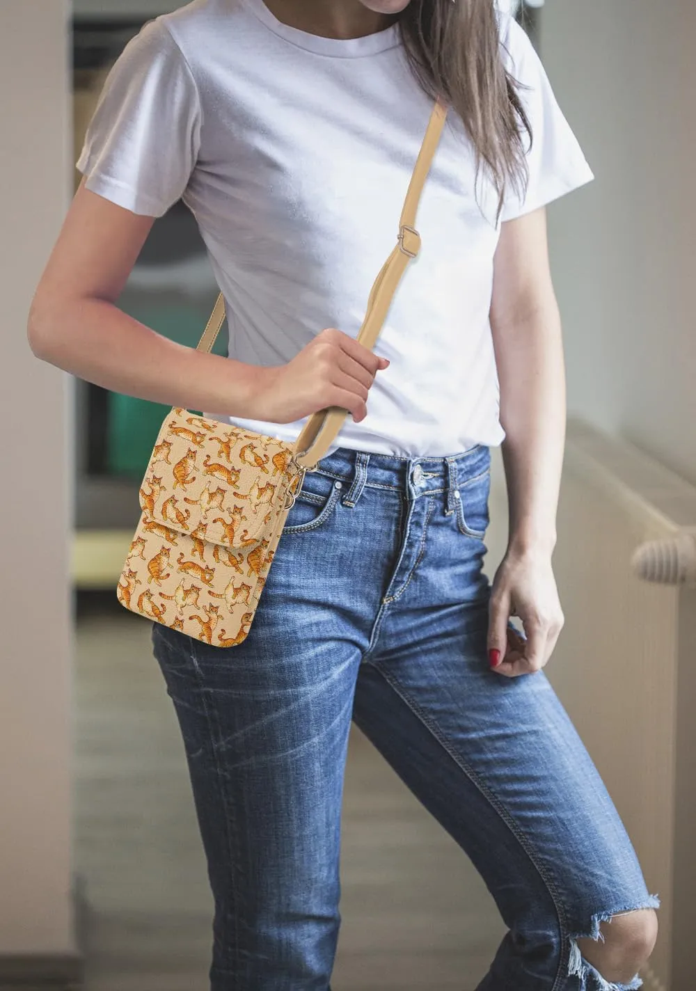 WIRESTER Small Crossbody Cell Phone Bag, Cute Shoulder Bag, Fashionable Bag for Walking, Traveling, Shopping, Working