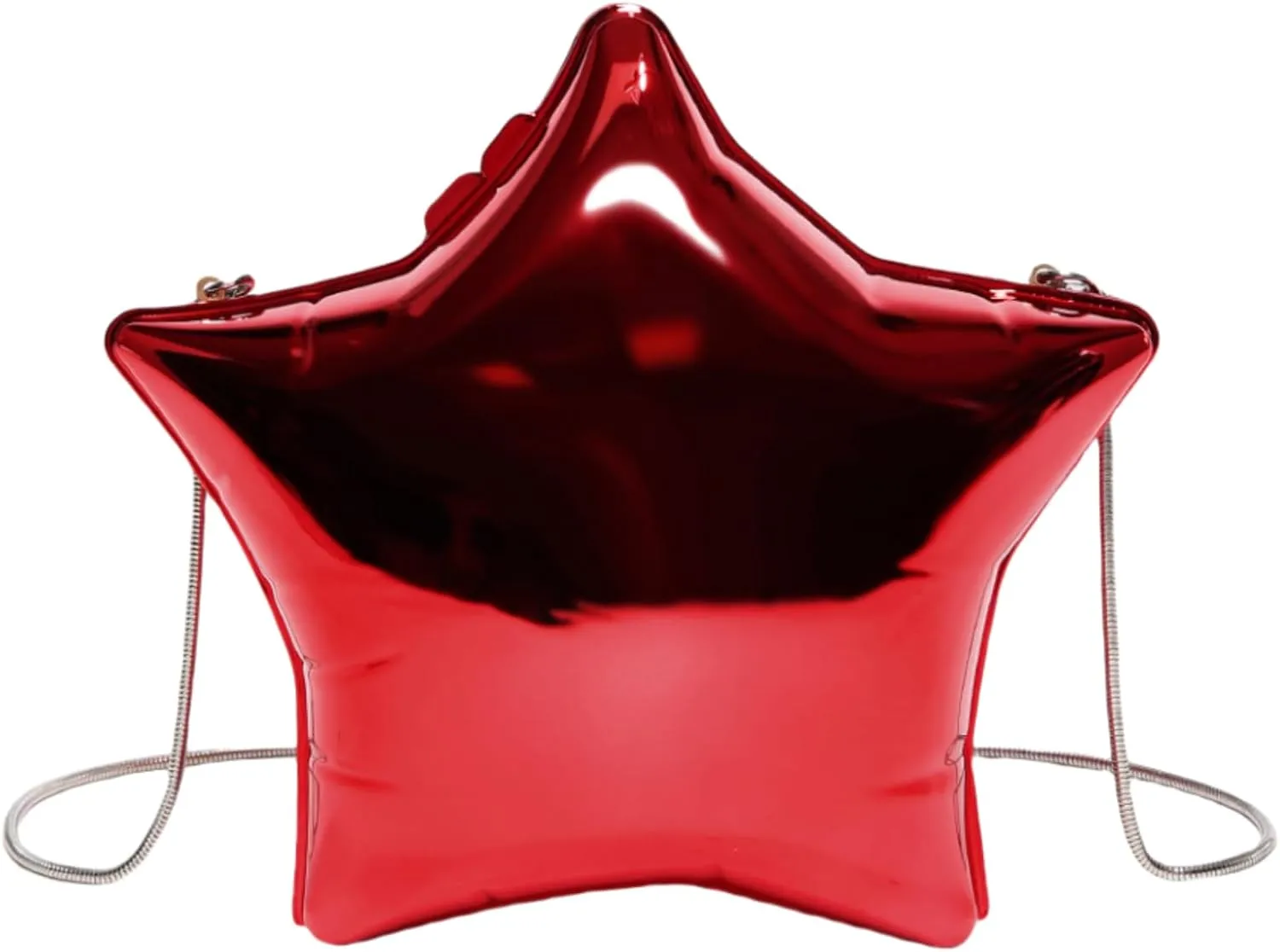 Women Acrylic Clutch Purse Star Shape Handbag Unique Evening Bag Chain Crossbody Bag for Formal Party Wedding
