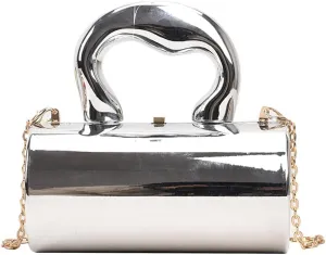 Women Acrylic Evening Barrel-Shaped Purse, Acrylic Clutch Handbag for Wedding Cocktail Party 2024