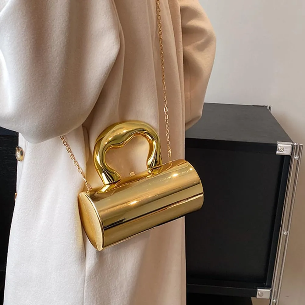 Women Acrylic Evening Barrel-Shaped Purse, Acrylic Clutch Handbag for Wedding Cocktail Party 2024