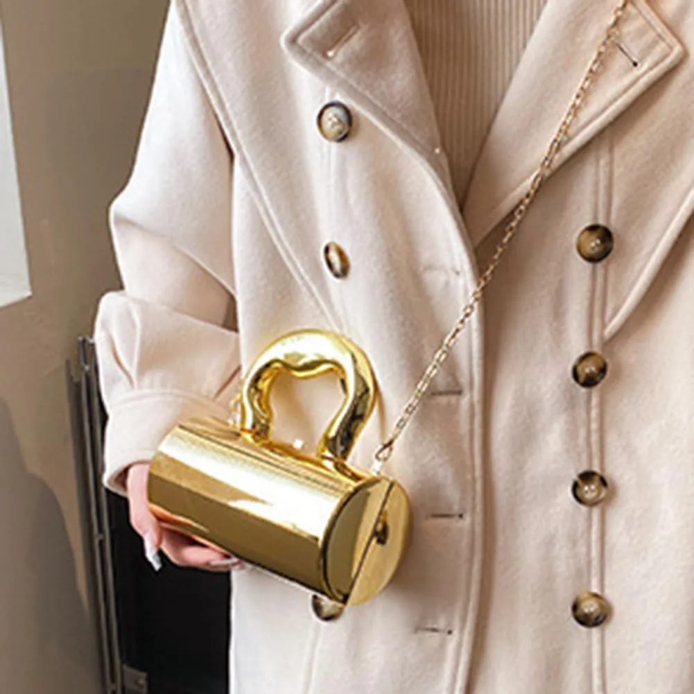 Women Acrylic Evening Barrel-Shaped Purse, Acrylic Clutch Handbag for Wedding Cocktail Party 2024