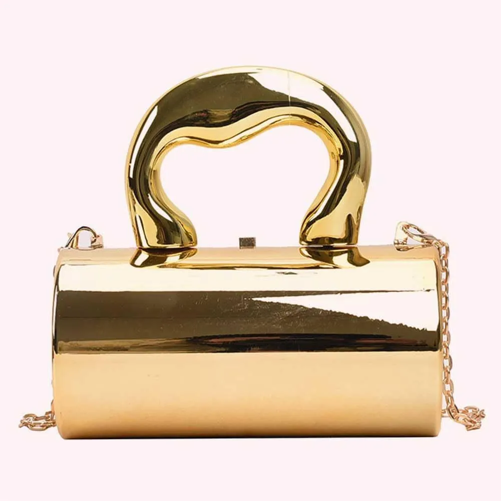 Women Acrylic Evening Barrel-Shaped Purse, Acrylic Clutch Handbag for Wedding Cocktail Party 2024