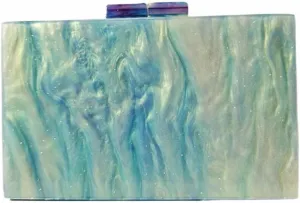 Women Acrylic Marble Handbag Shoulder Bag for Formal, Wedding, Party