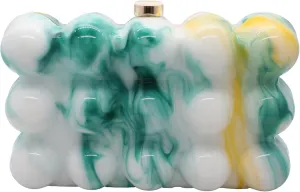 Women Acrylic Marble Handbag Shoulder Bag for Formal, Wedding, Party