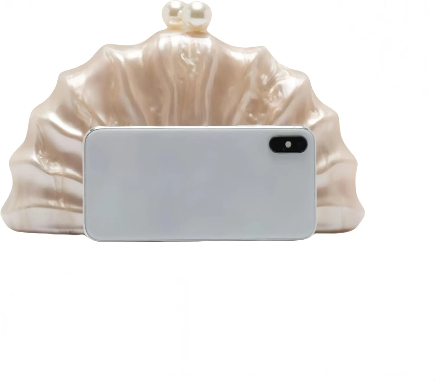 Women Acrylic Shell Shaped Clutch Luxury Marble Acrylic Evening Handbag Unique Chain Shoulder Bag Wedding Party Purses