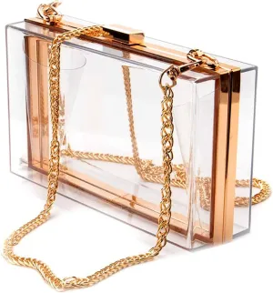 Women Clear Purse, Acrylic Evening Clutch Bag, Women Clear Purse Bag,Transparent Crossbody Shoulder Handle Handbag
