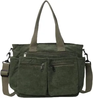 Women Corduroy Shoulder Bag Fashion Cord Handbag Large Capacity Crossbody Bag Shopping Bag Korean Styles Messengers Bag