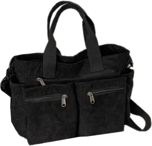 Women Corduroy Shoulder Bag Fashion Cord Handbag Large Capacity Crossbody Bag Shopping Bag Korean Styles Messengers Bag