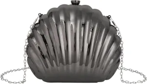 Women Evening Bag Acrylic Clutch Purse Shell Shape Shoulder Cross-body Bag Chain Box Bag