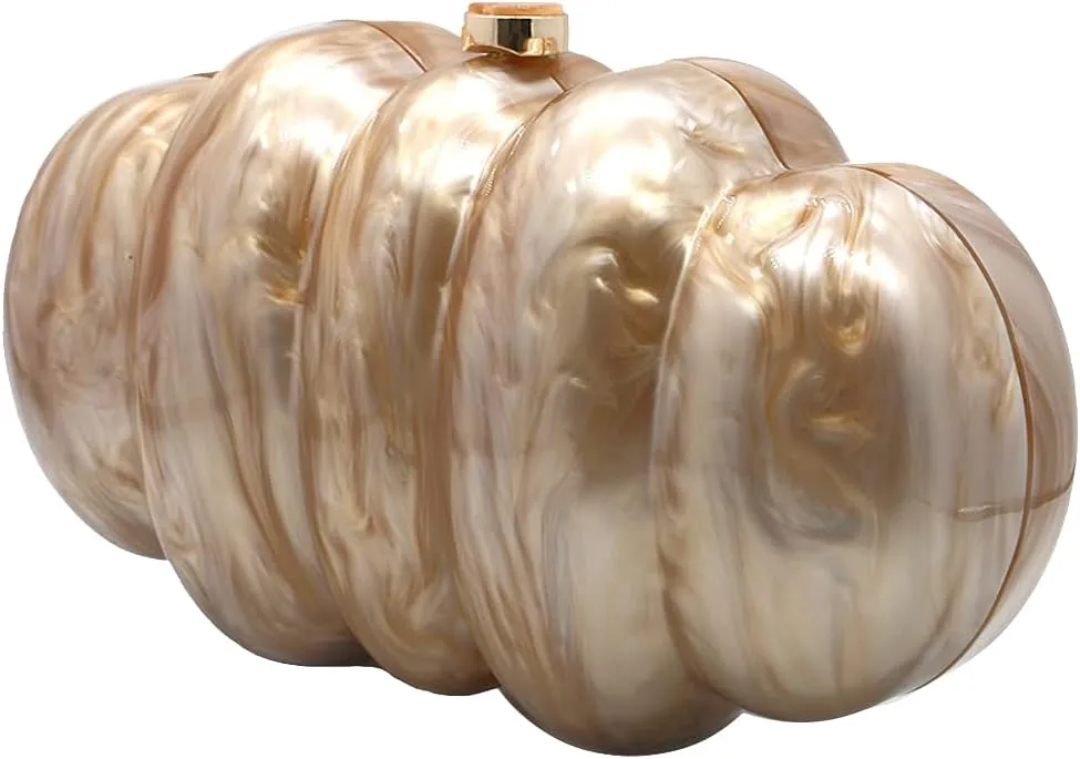 Women Puff Acrylic Clutch Purse Glitter Marble Acrylic Handbag Unique Evening Bag Chain Shoulder Bag for Party Prom