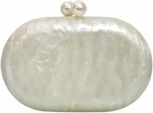 Women Puff Acrylic Clutch Purse Glitter Marble Acrylic Handbag Unique Evening Bag Chain Shoulder Bag for Party Prom