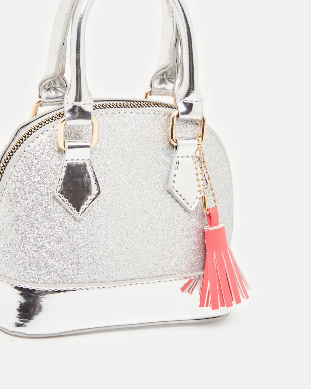 Women Silver Embellished Crossbody Bag