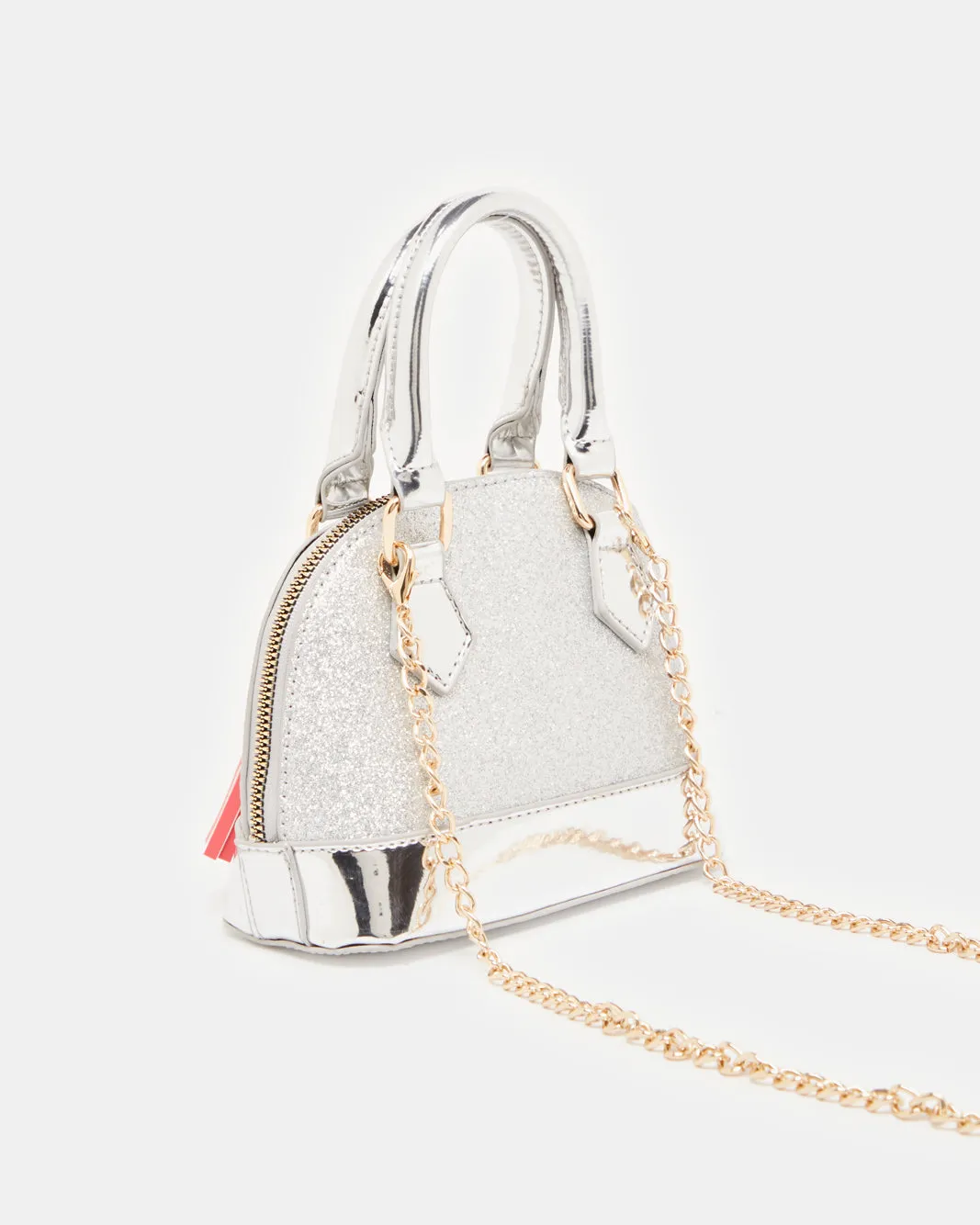 Women Silver Embellished Crossbody Bag