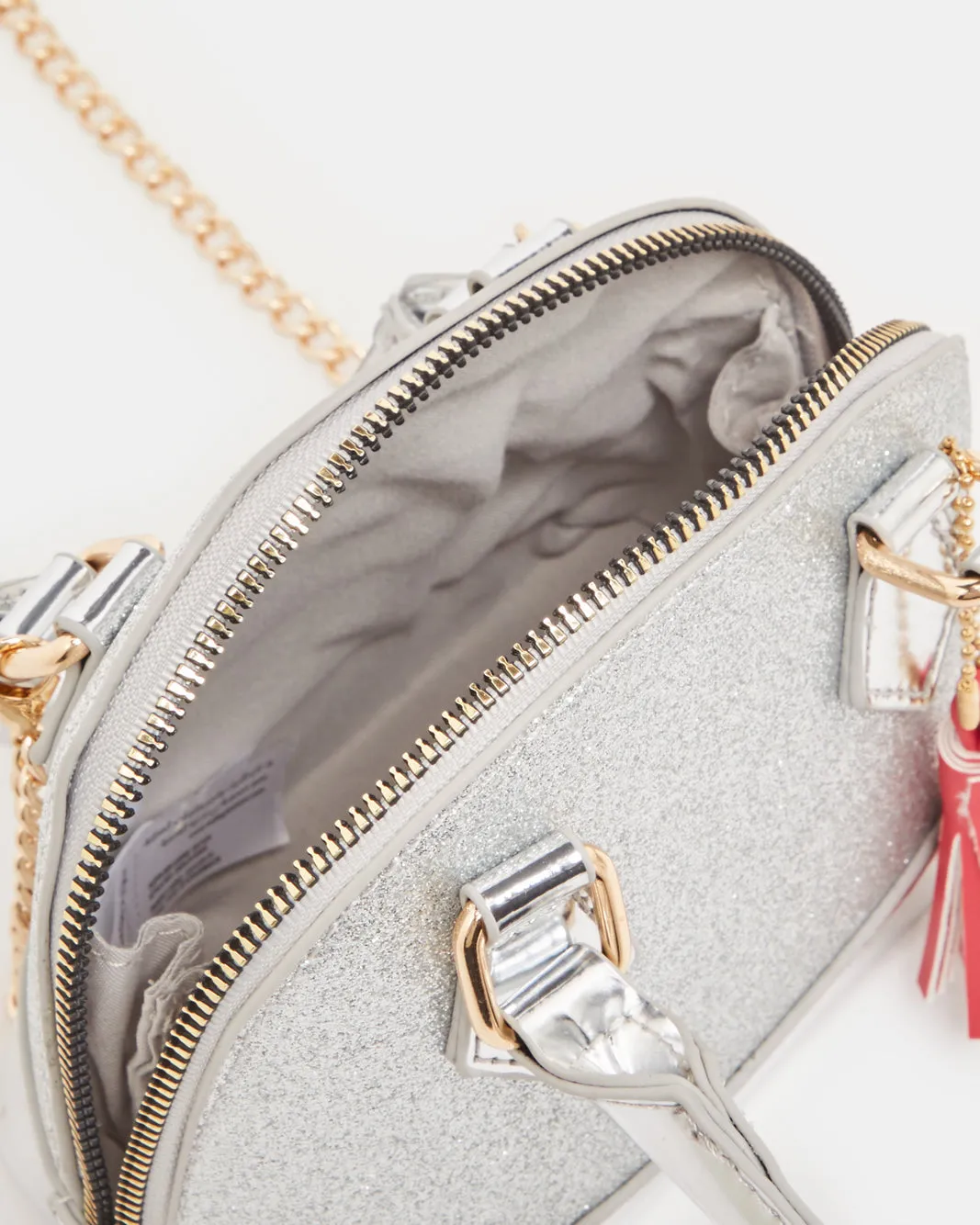 Women Silver Embellished Crossbody Bag