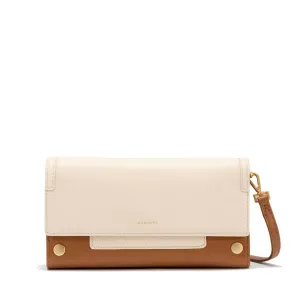 Women's Aj Crossbody Bag In Cafe Au Lait / Brushed Gold