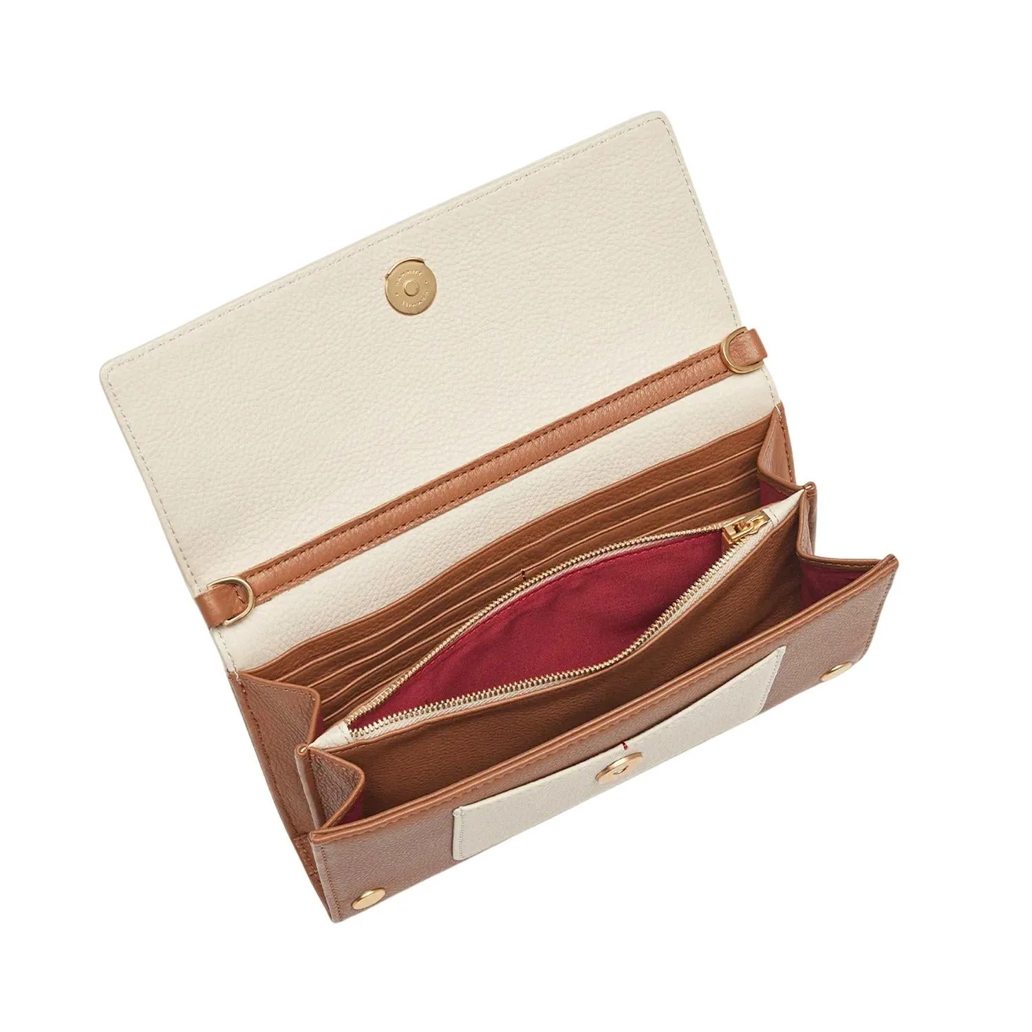 Women's Aj Crossbody Bag In Cafe Au Lait / Brushed Gold