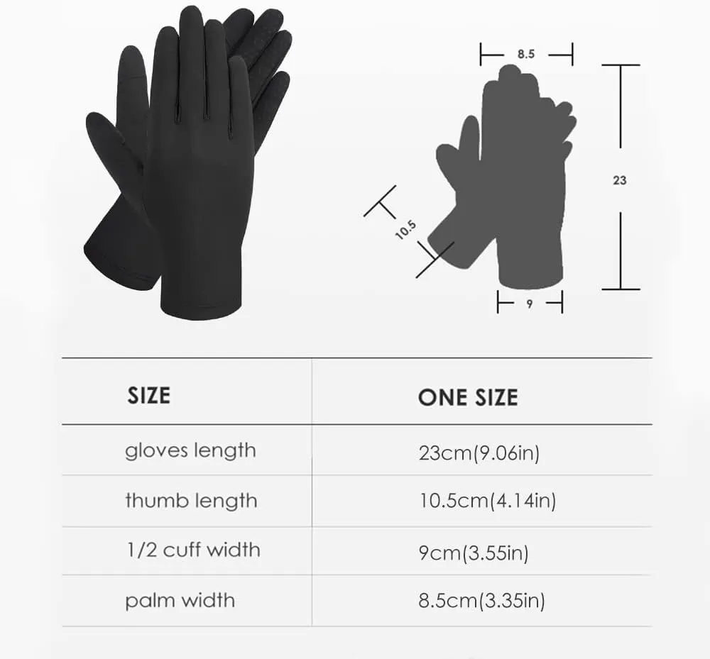 Women's Anti-UV Gloves Sun Protective UPF 50  Full Finger Summer Gloves Touchscreen for Golf Driving Hiking Riding SLM3M113