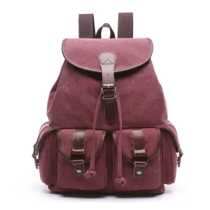 Women's Canvas Korean Style Trendy Solid Color Backpacks