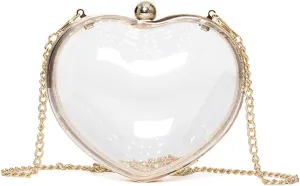 Women's Clear Clutch Evening Handbag Purse Transparent Acrylic Crossbody Bag