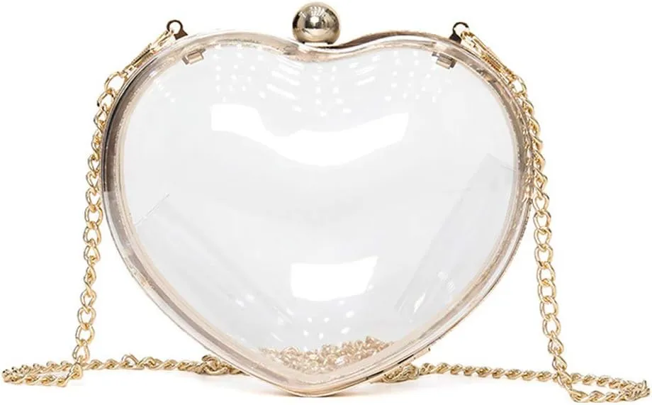 Women's Clear Clutch Evening Handbag Purse Transparent Acrylic Crossbody Bag
