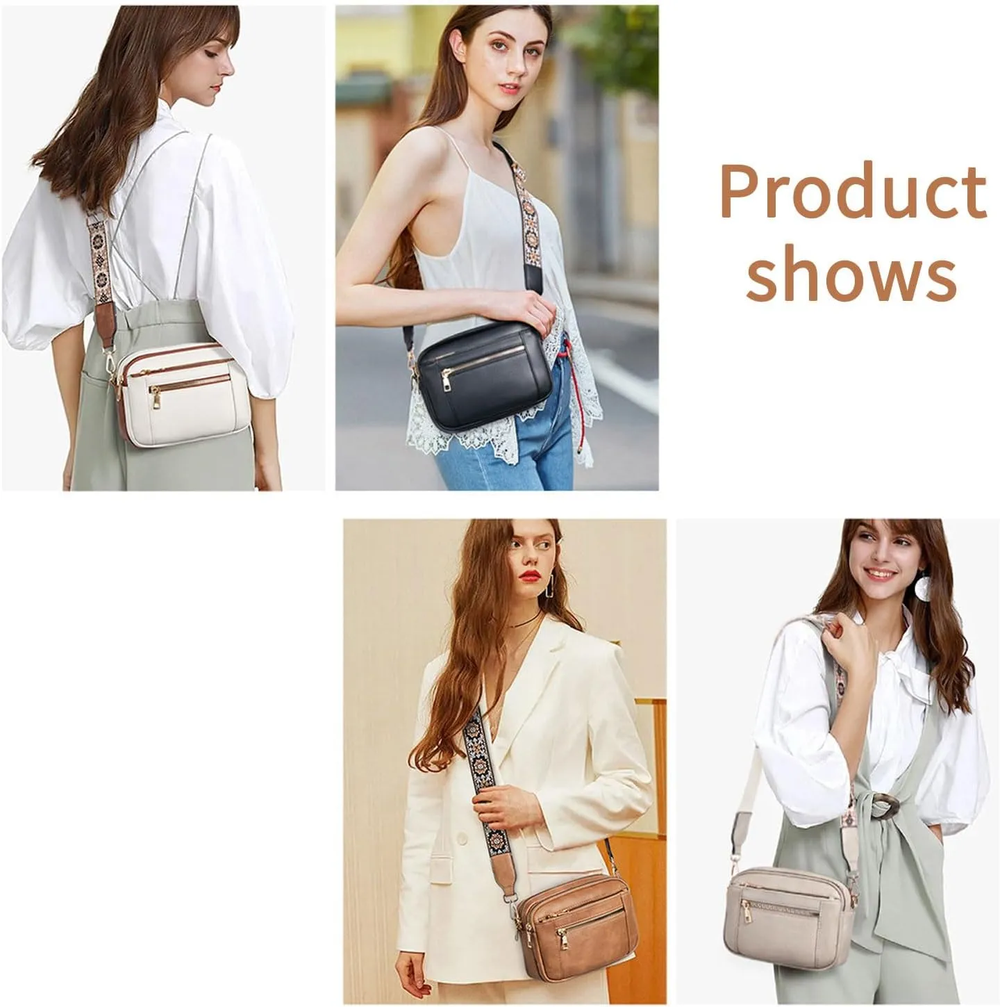 Women's crossbody bag,Checkerboard pattern color-block crossbody bag,Color-blocked crossbody bag,Multi-function crossbody bag