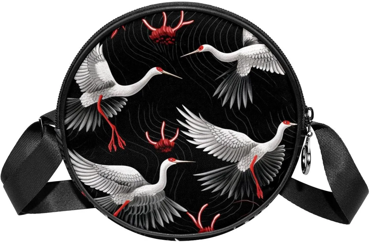 Women's Crossbody Handbags, Travel Purse, crane bird cartoon