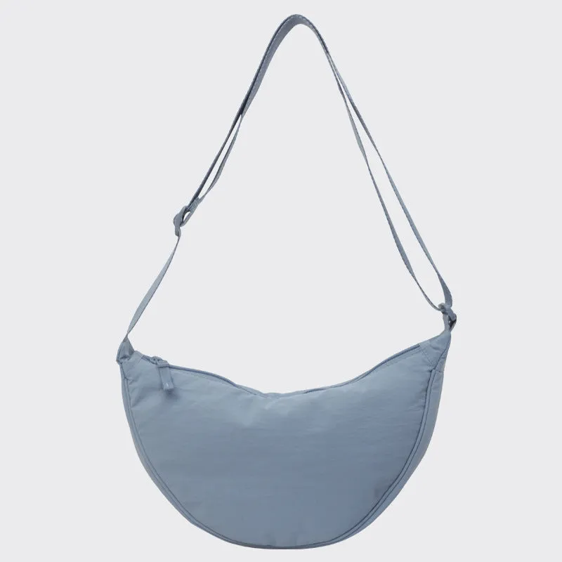 Women's Dumpling Versatile Solid Color Nylon Crossbody Bags