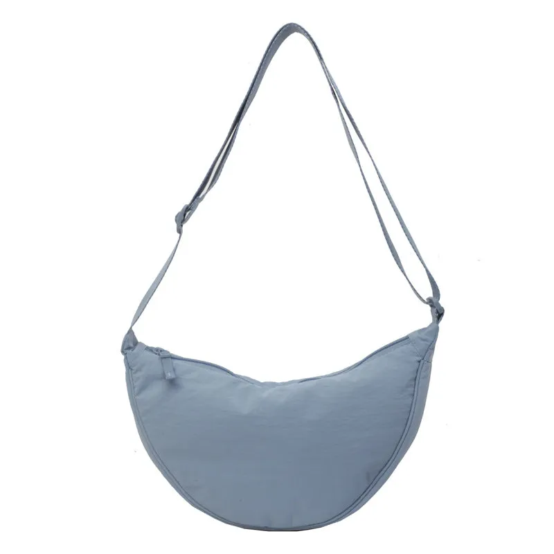 Women's Dumpling Versatile Solid Color Nylon Crossbody Bags