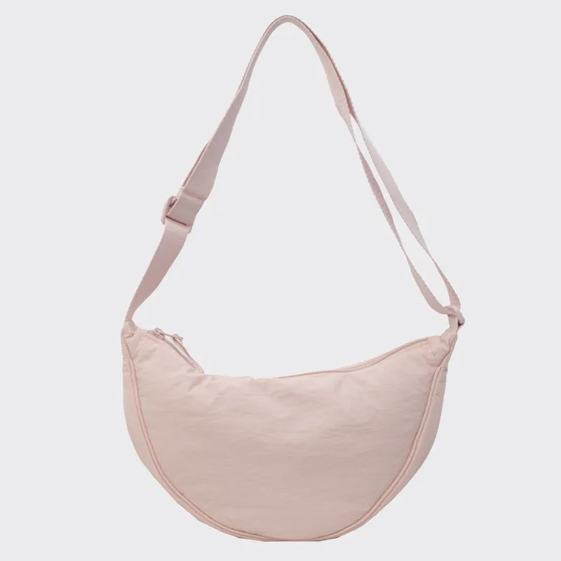 Women's Dumpling Versatile Solid Color Nylon Crossbody Bags