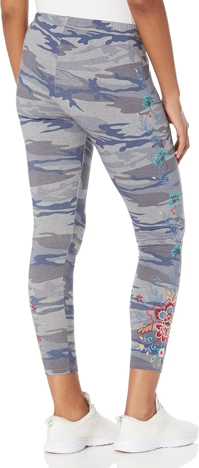 Women's Embroidered Cotton Legging