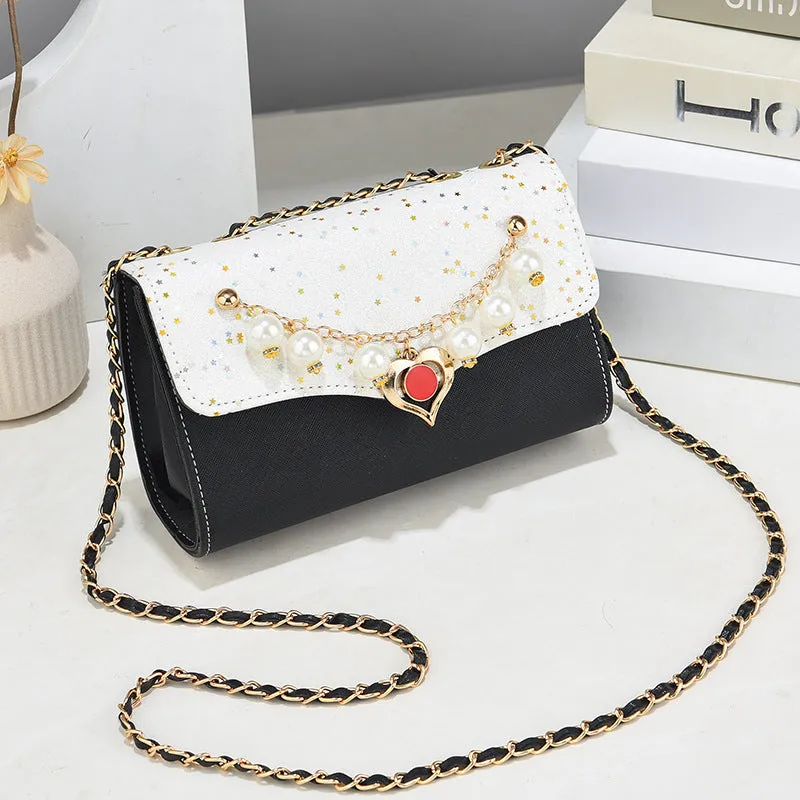 Women's Fashion Chain Western Style Sequin Crossbody Bags